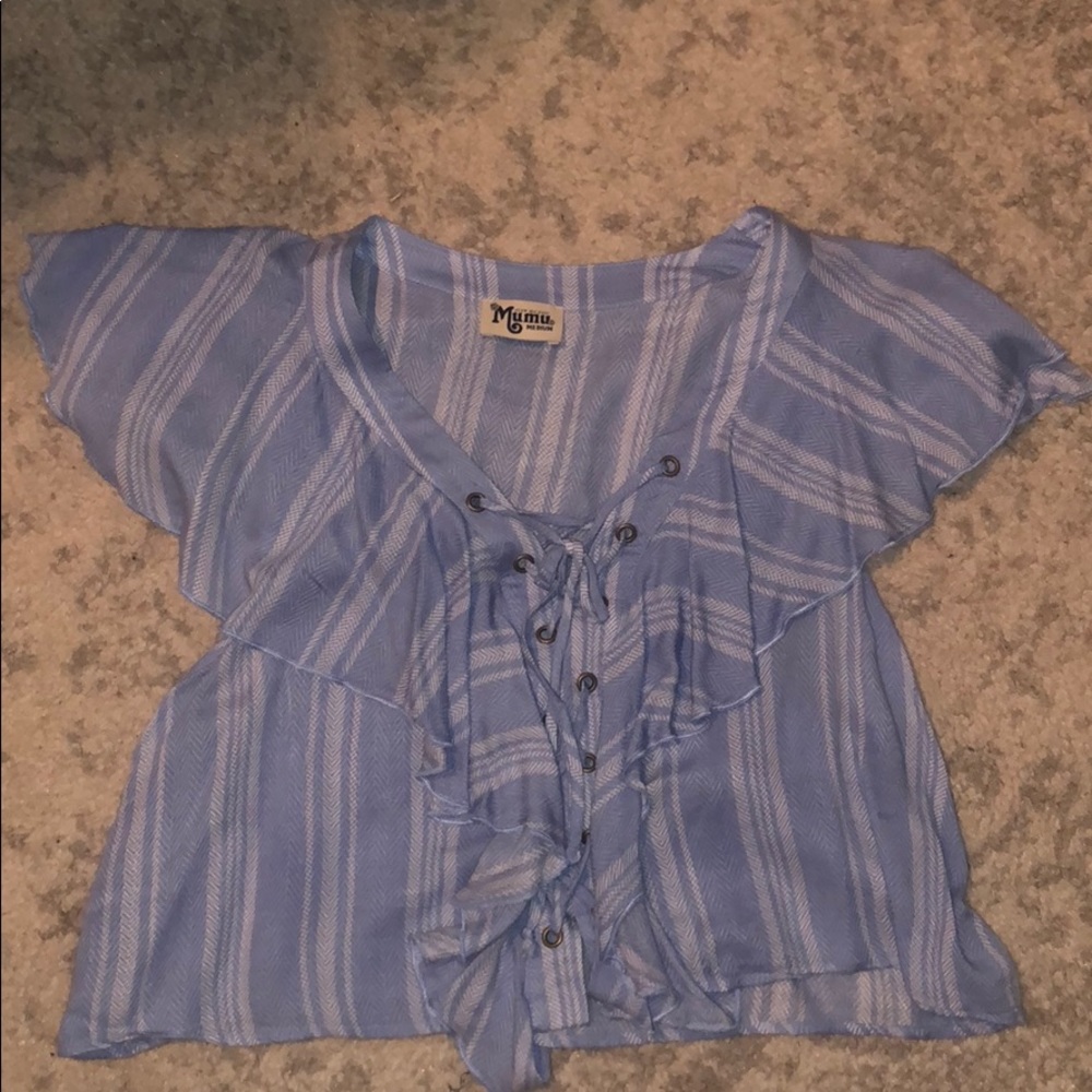 Blue Show Me Your MuMu Top